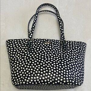 Kate Spade Black and White Polka Dot Tote Bag